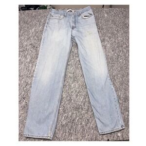 Levis 550 Relaxed Fit Jeans Mens W34 L36 Light Wash Denim Blue 550-0251